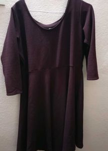 Coffee Brown Skater Dress.