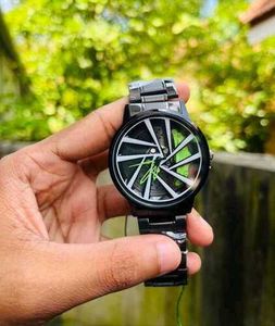 Stylish Black Watch ( Roataing Wheel ) Any Colour