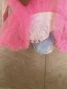 Frill Frock Romper - 6- 12M