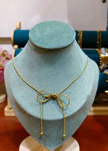 Bow Knot Lariat Necklace