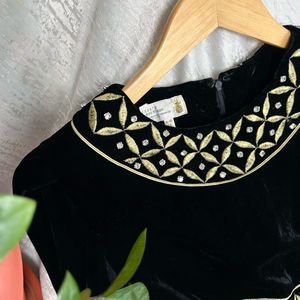 🎉🎉SALE🎉🎉 Korean Rhinestone Velvet Dress