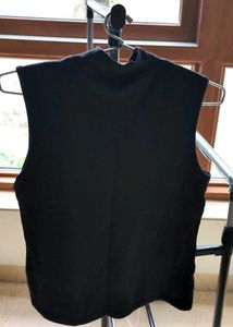Polo Neck Black Top
