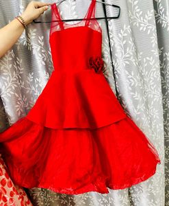 beautiful red frock