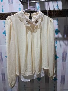 Cute Cream Blouse