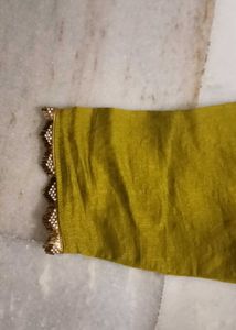 Olive Green &amp; Pink Salwar Kameez