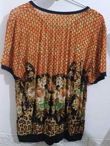 Patterned Short Sleeve Top
