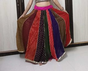 Only Colour Ful Lehnga Or Skirt