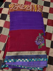 Multicolour Printed Saree
