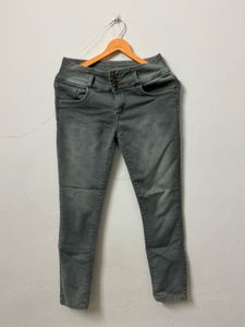 Grey Skinny Jeans High Waist