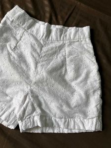 White Eyelet Shorts