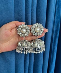 White Pearl Jhumka