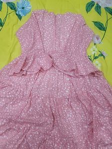 Girls Pink Tiered Dress