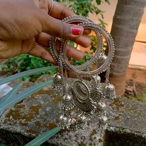Silver Jhumka Bangles