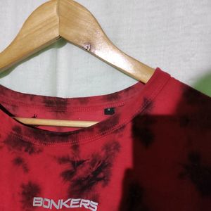 Bonkers Tie-dye Red Oversized Tshirt