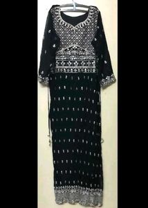Women&#39;s Sequined Black Kurta Pajama with Dupatta