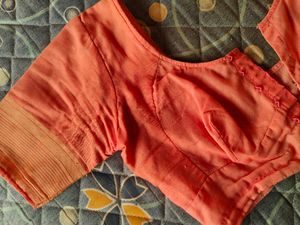 Peach Saree With Blouse (Women)
