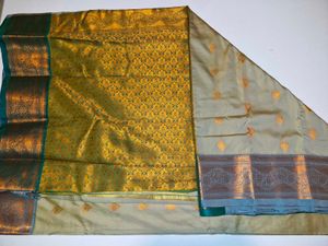 Banarasi Light Grey Colour Saree