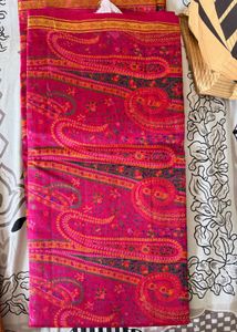 Pink Paisley Silk Saree
