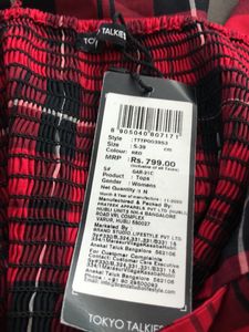 Red&amp;Black Checked Top(Women’s)
