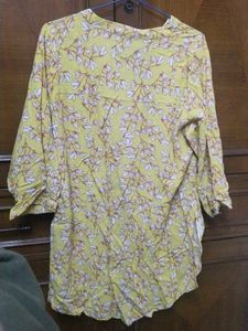 Floral Yellow Tunic Top