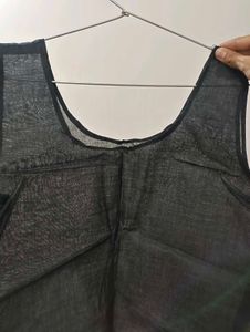 Black &amp; White Embroidered Kurti