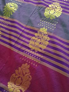 Golden Jari Work Saree