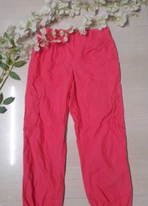 Red Casual Fit  3 Quartered Joggers