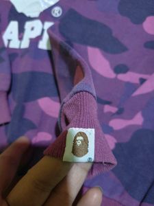 A BATHING APE Kids&#39; Colour Camo College Crew-neck