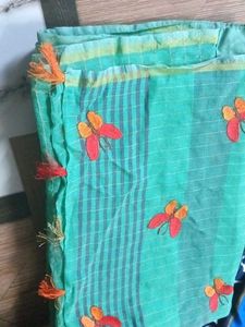 Striped Green Saree
