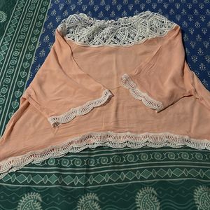 Korean Style Peach Boxy Top
