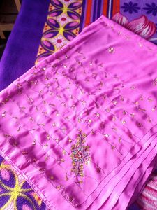 Pink Sequence Work Saree