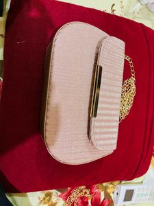 Sparkling Pink Clutch party wear new wdt tag