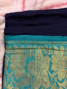 Navy Blue Elegant Sungadi Saree
