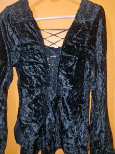 Black Velvet Corset Top