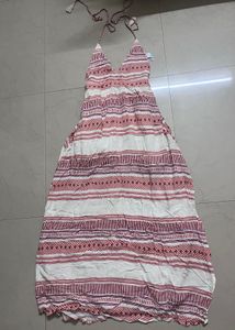 Striped Backless Dress