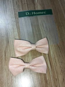 Pink Hair Bow Clips (Set of 2)