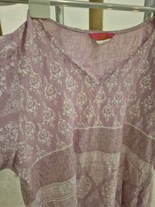 Patterned Lavender Kurta