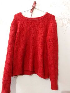 Red Woolen Stylish Top