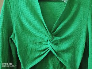 Green Cutout Mini Dress