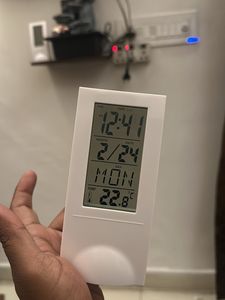 watch with time date temperature