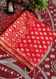 Red &amp; Gold Dupatta