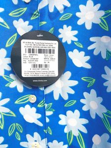 Clovia Florals Night Suit In Cornflower