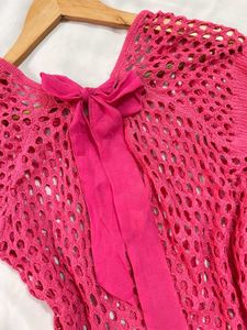 Pinterest Bow Pink Knit Top D