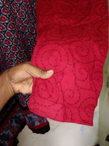 Red Printed Salwar Kameez