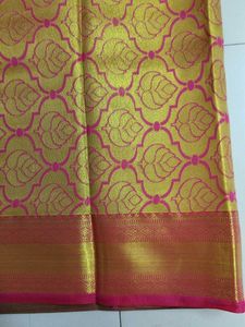 Tissue Green golden Silk Saree