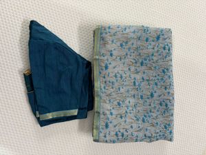 Saree with stitched blouse