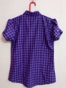 Purple Checkered Top