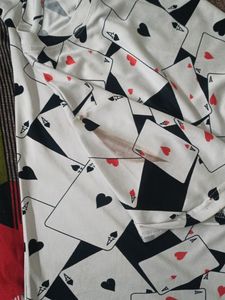 T-Shirt With Card Printing On It