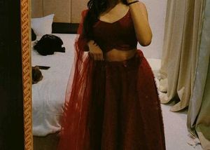 Red Lehenga With Dupatta