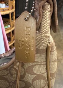 Coach Logo Leather Hobo Bag Master Copy